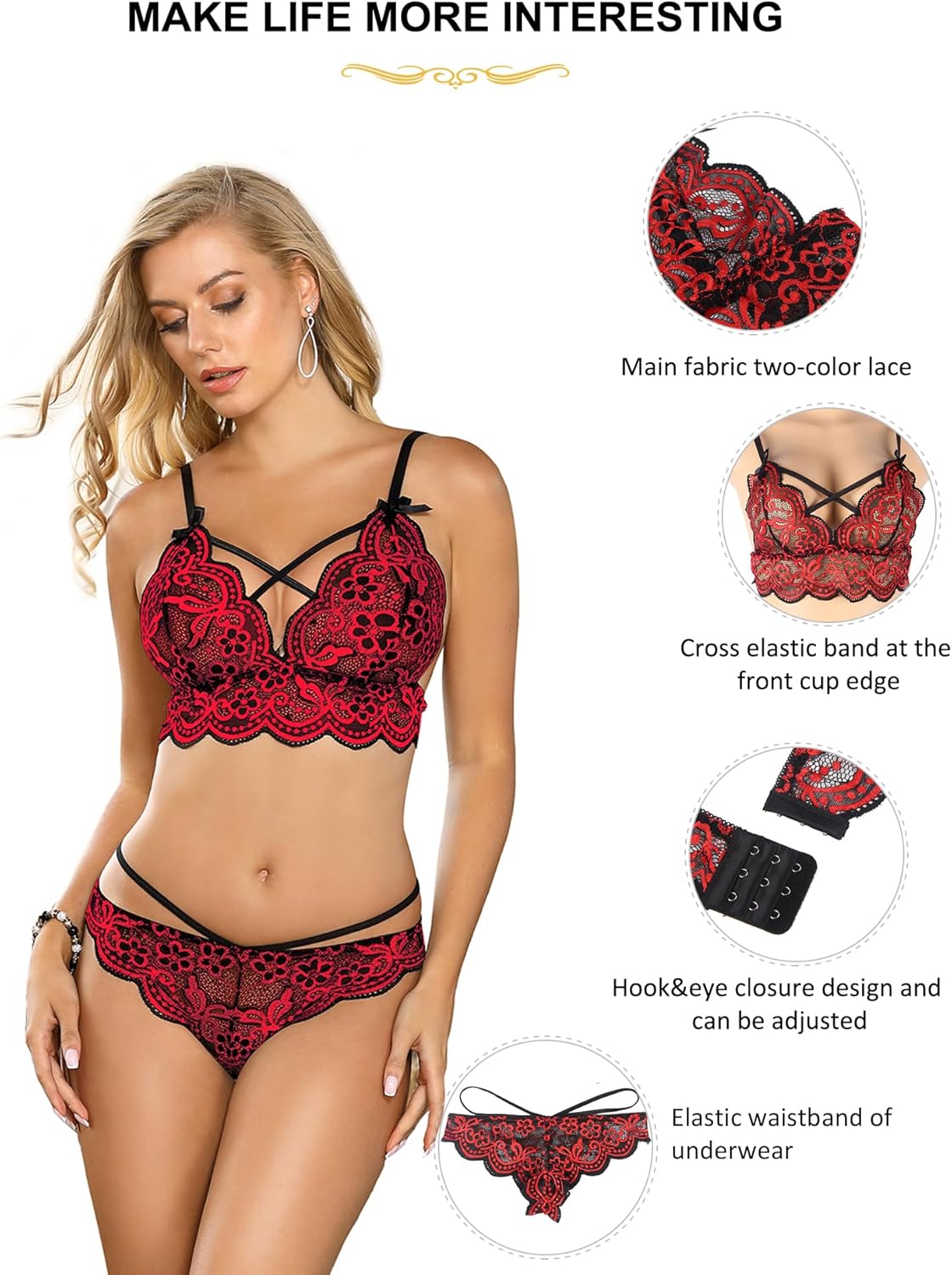 Fancy Net Type Bra Panty Set
