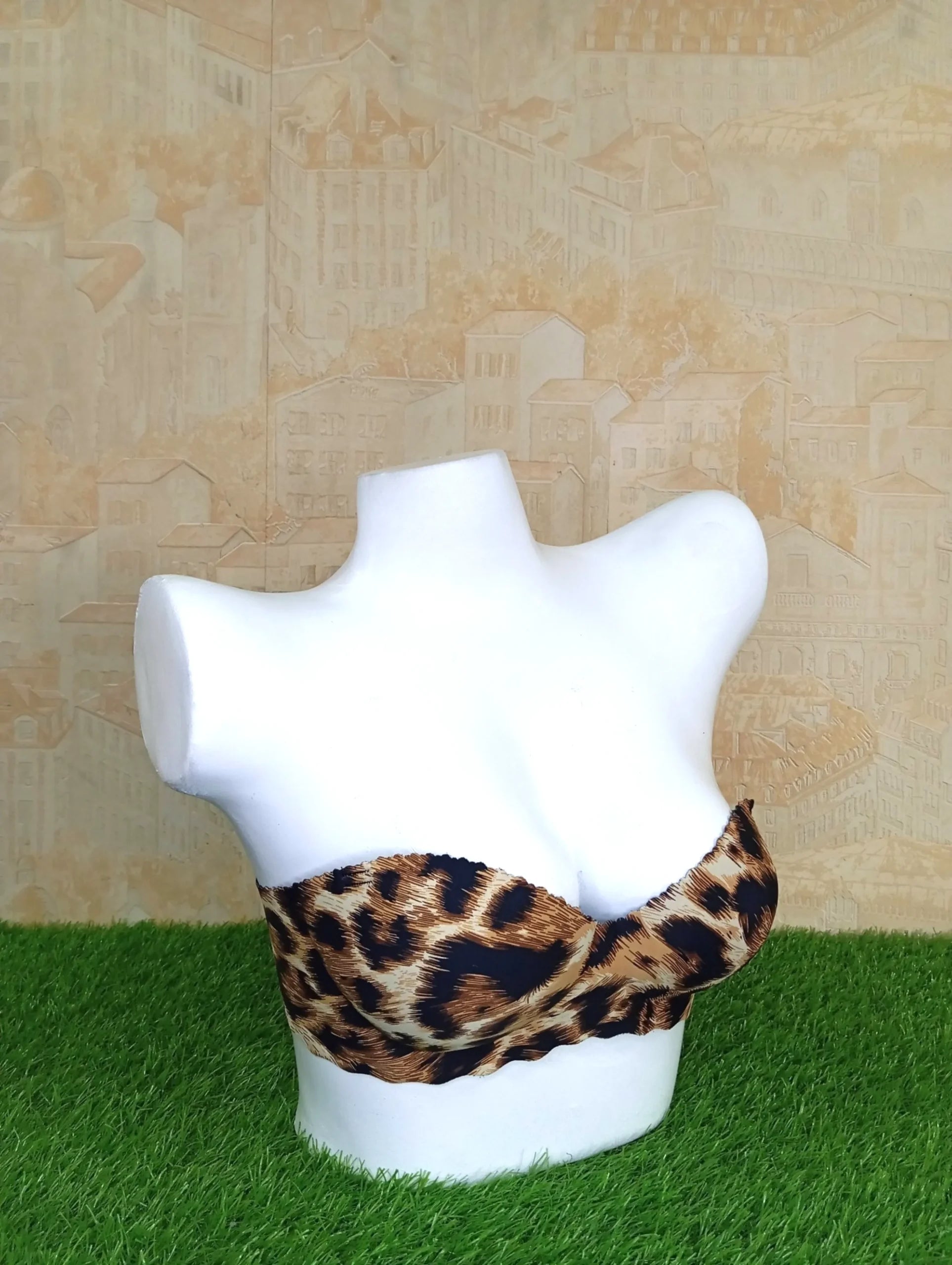 Cheetah Printed Pushup Removable Straps Bra