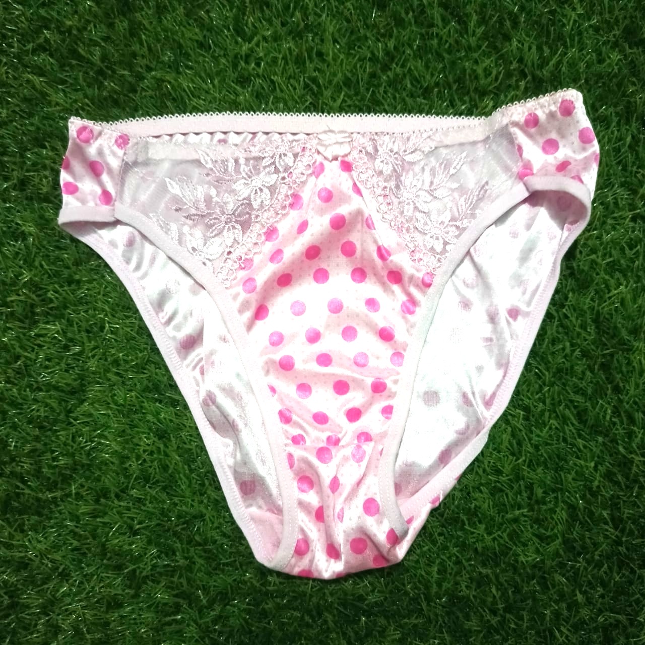 Half Net Dotted Bra Panty Set