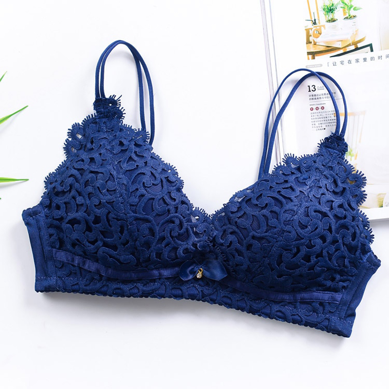 Fancy Front Embroidery Bra Panty Set