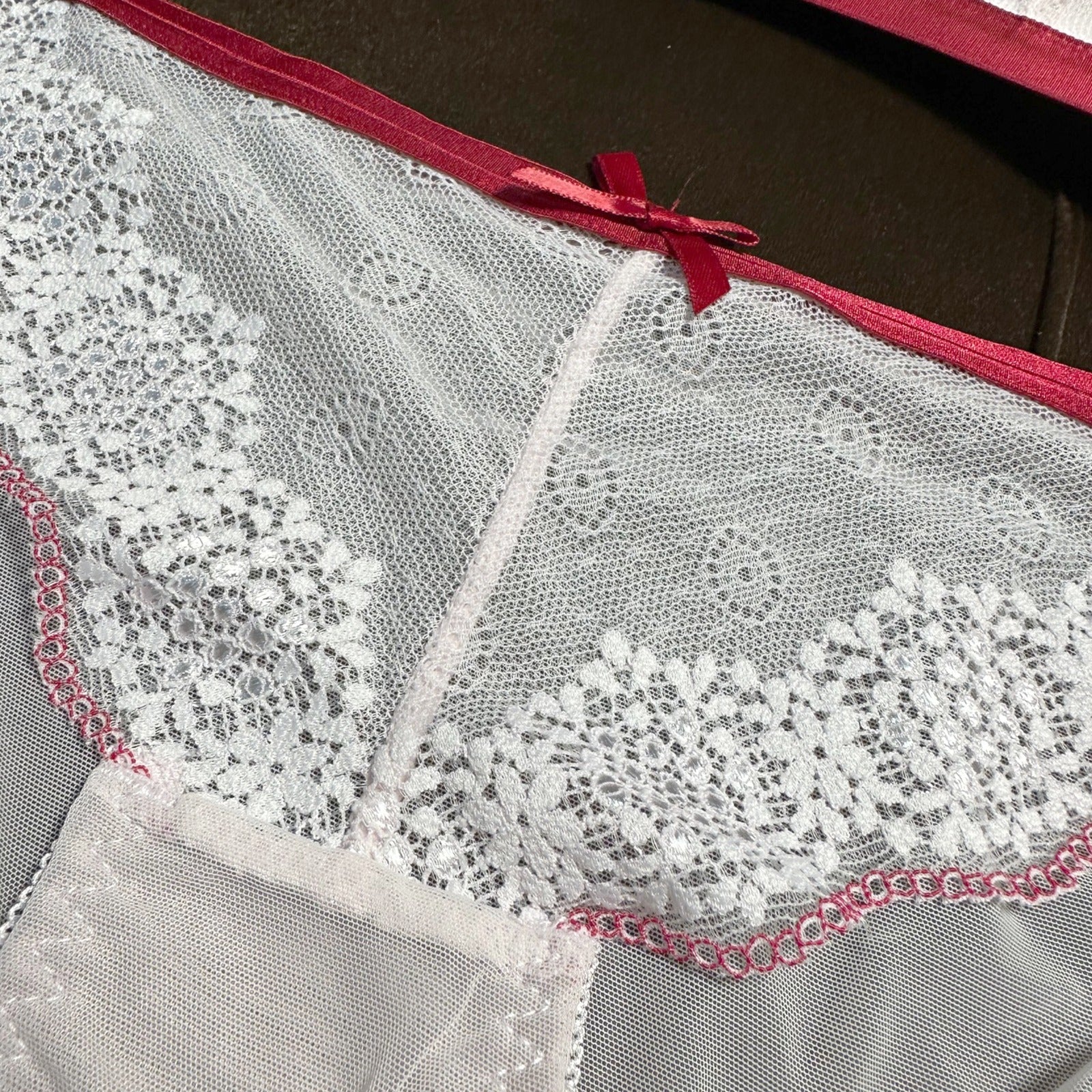 Ribbon Style Padded Bra Panty Set