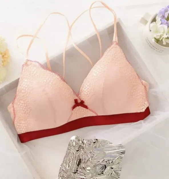 Ribbon Style Padded Bra Panty Set