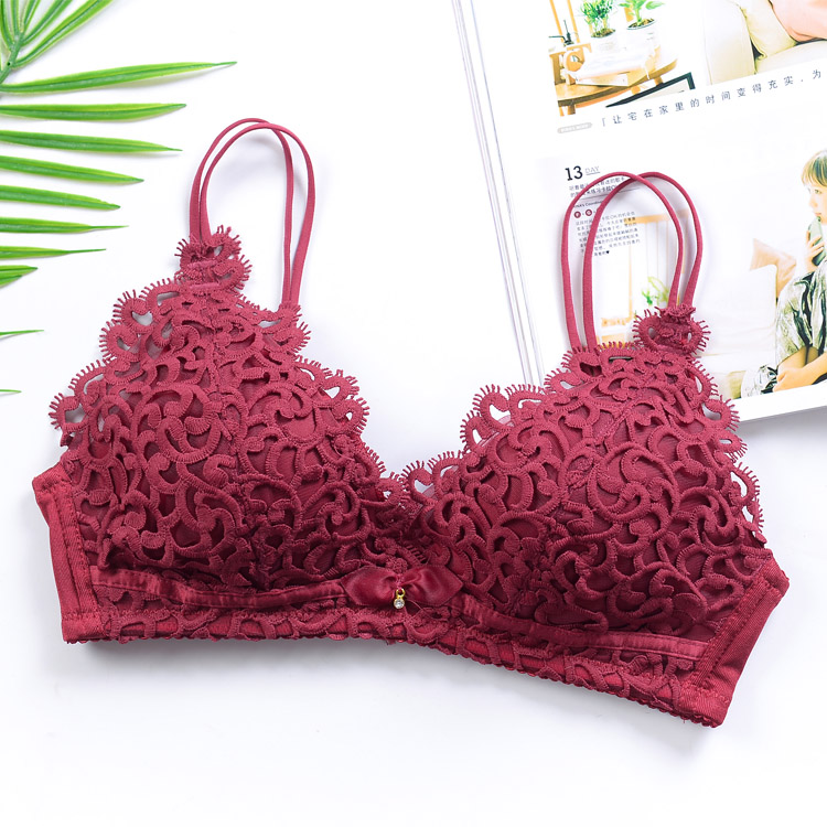 Fancy Front Embroidery Bra Panty Set