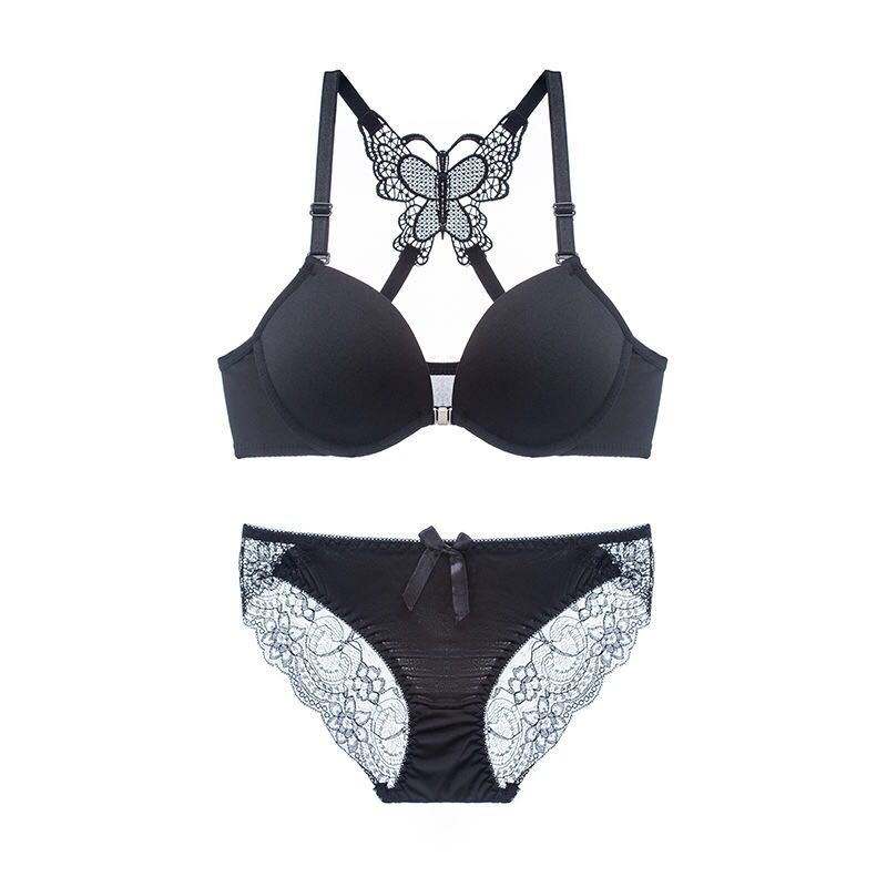 Back Butterfly Bra panty Set