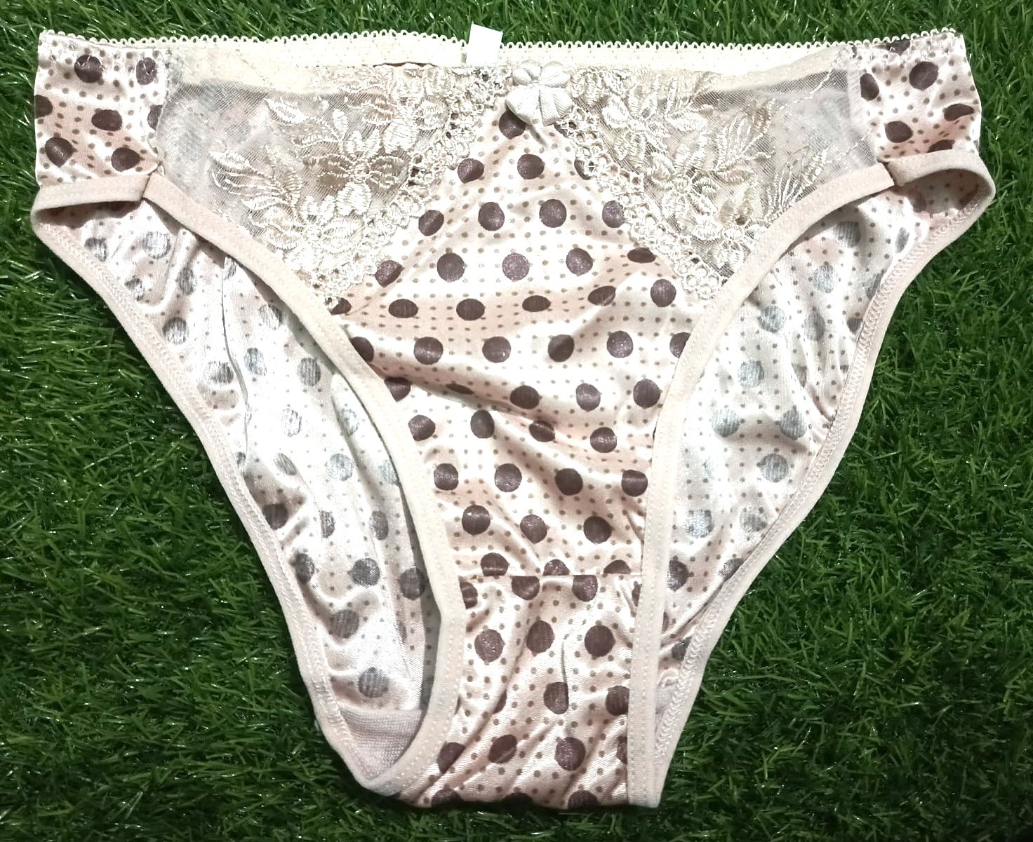 Half Net Dotted Bra Panty Set