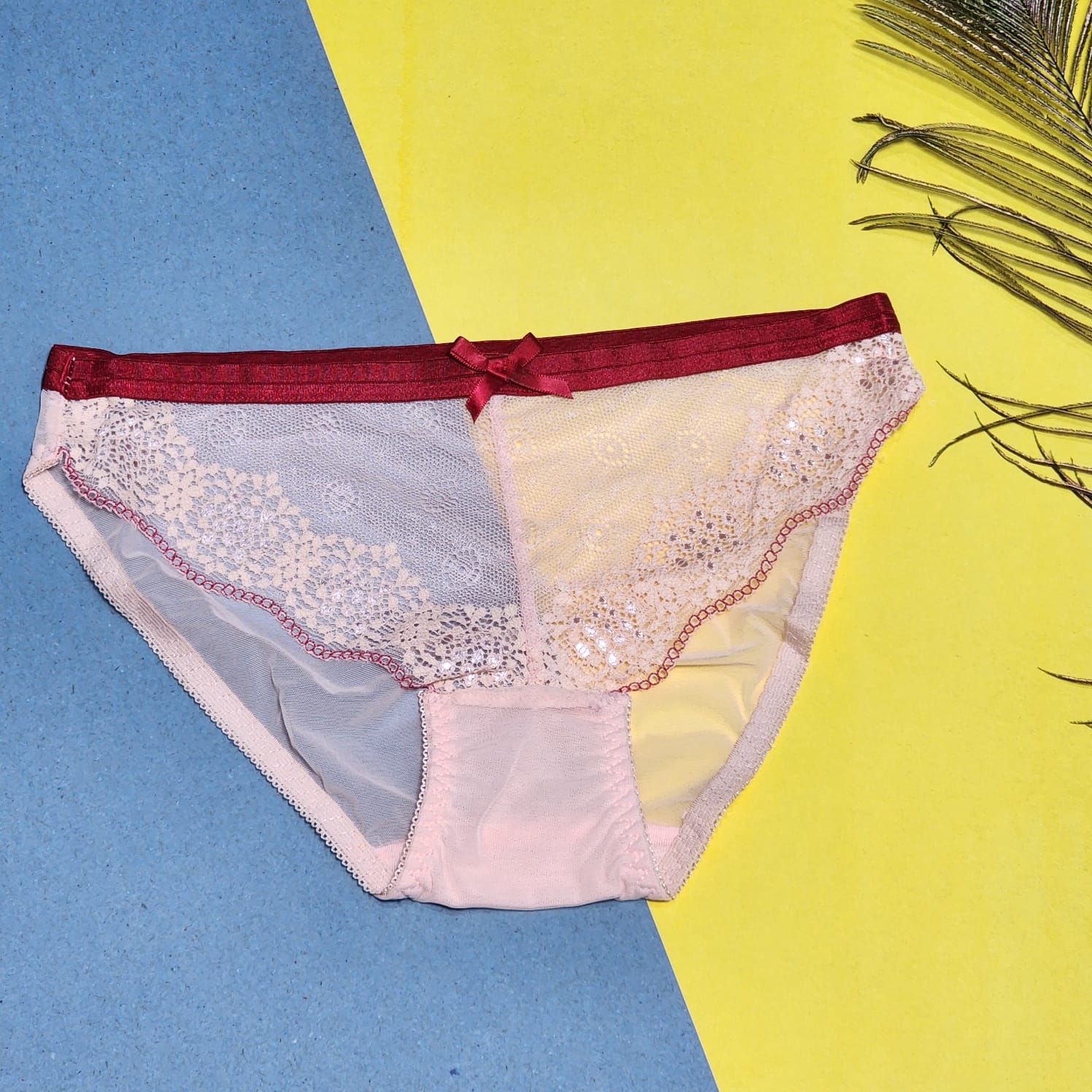 Ribbon Style Padded Bra Panty Set