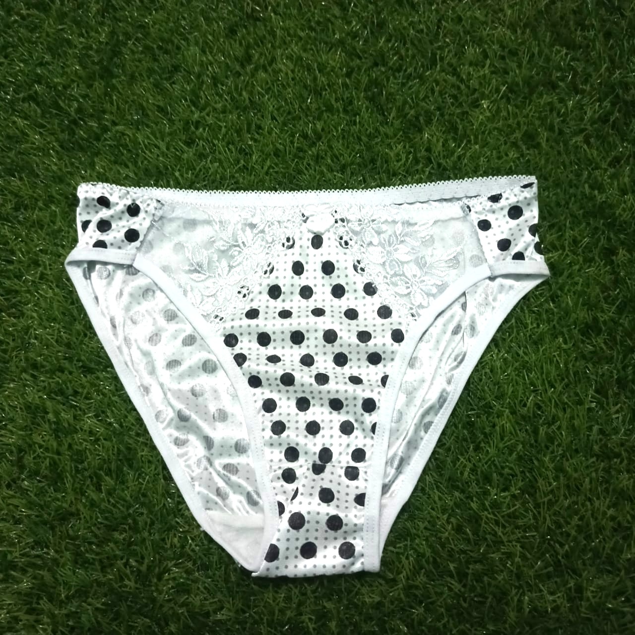 Half Net Dotted Bra Panty Set